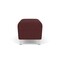 Lesro Siena Lounge Reception Loveseat Bench, Brushed Steel, RF Nebbiolo Upholstery SN6001 - alternate 2